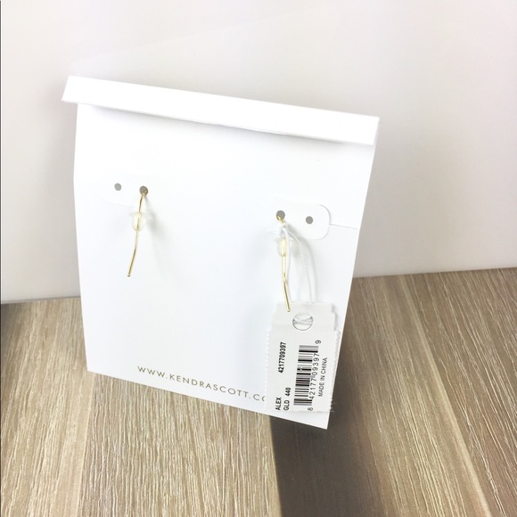 Kendra Scott Alex turquoise gold earrings - Picture 3 of 4